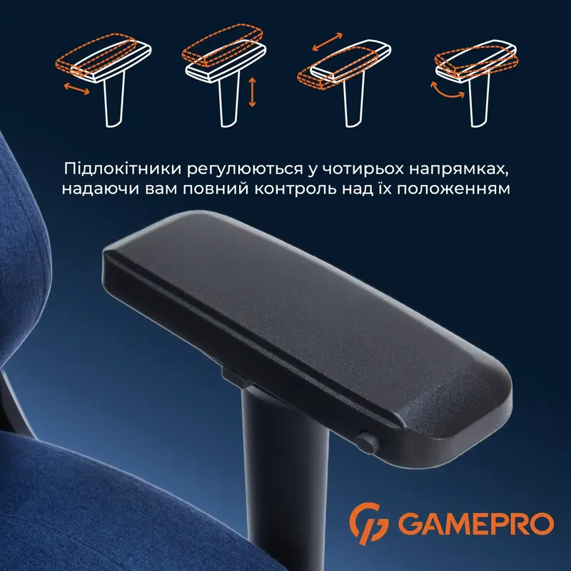 Игровое кресло GamePro FGC750DB Size L Fabric Dark Blue фото