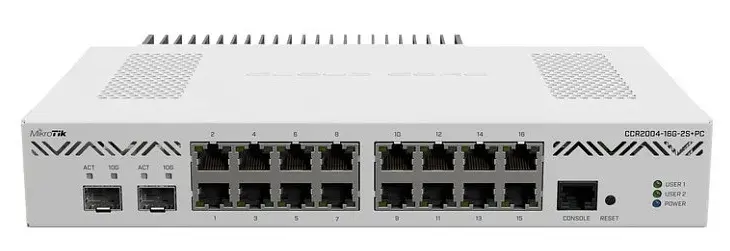 Комутатор MikroTik Cloud Core Router CCR2004-16G-2S+PC фото
