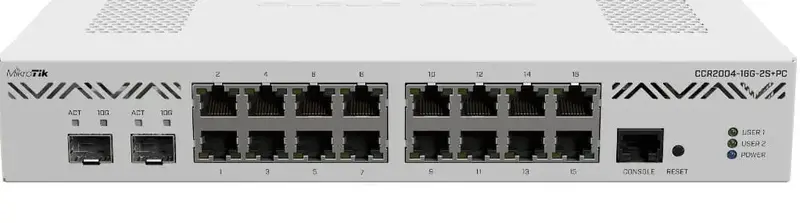 Комутатор MikroTik Cloud Core Router CCR2004-16G-2S+PC фото