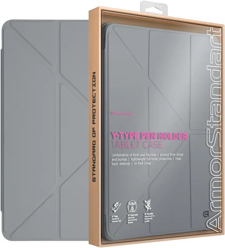 Чохол ArmorStandart Y-Type PEN для iPad Air 11 2024 (Gray) - фото - №3