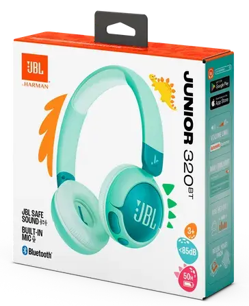 Детские наушники JBL JR320 BT Green фото