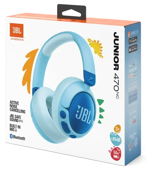 Дитячі навушники JBL JR470NC Blue - фото - №6