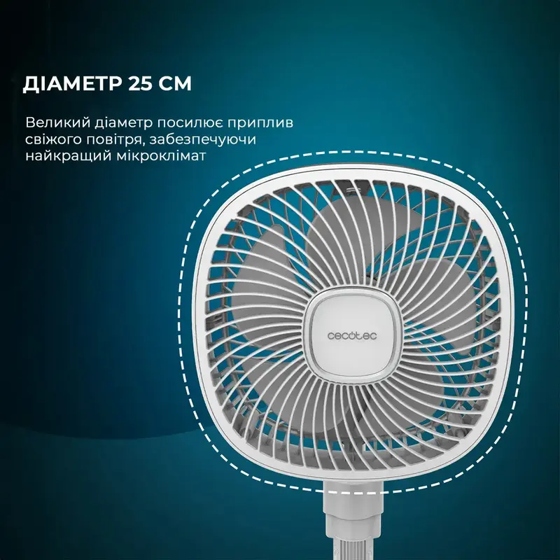 Портативный вентилятор CECOTEC Telescopic fan Energy Silence 1000 FoldAir Portable (CCTC-08361) фото