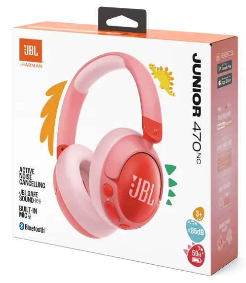 Детские наушники JBL JR470NC Pink фото