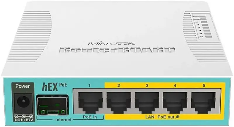 Iнтернет роутер MikroTik hEX PoE фото