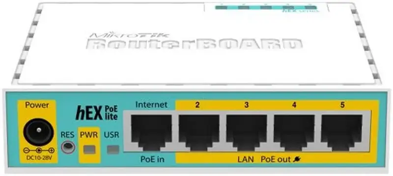 Iнтернет роутер MikroTik hEX PoE lite фото