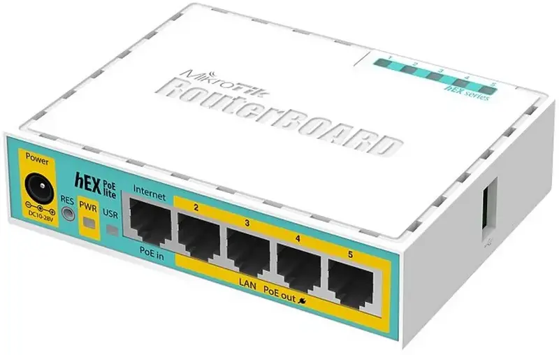 Iнтернет роутер MikroTik hEX PoE lite фото