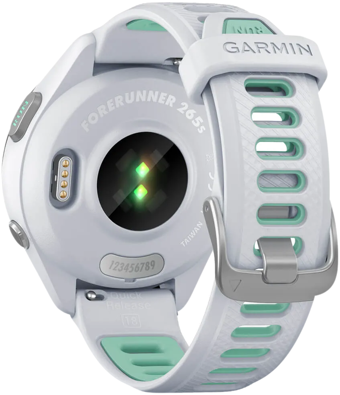 Смарт-годинник GARMIN Forerunner 265S з чорним безелем, білим корпусом та силіконовим ремінцем білий (010-02810-14) - фото - №5