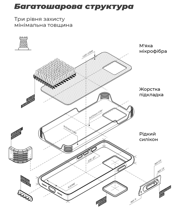 Чехол для OPPO Reno12 Pro ArmorStandart ICON (Lavender) - фото - №6