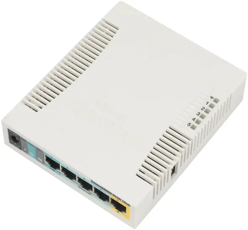 Интернет роутер MikroTik RouterBOARD RB951Ui-2HnD - фото - №1