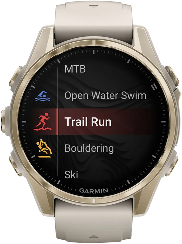 Смарт-годинник GARMIN fenix 8 - 43 мм AMOLED Sapphire,Soft Gold з Fog Gray/Dark Sandstone силіконовим ремінцем (010-02903-11) - фото - №2