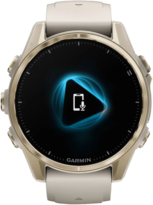 Смарт-годинник GARMIN fenix 8 - 43 мм AMOLED Sapphire,Soft Gold з Fog Gray/Dark Sandstone силіконовим ремінцем (010-02903-11) - фото - №4