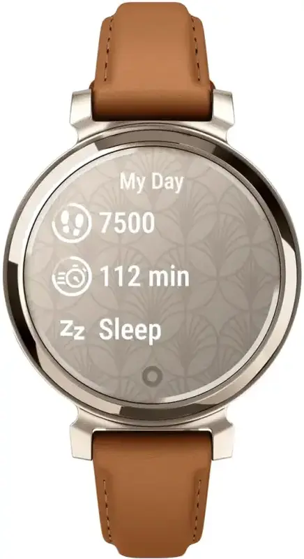 Смарт-годинник GARMIN Lily 2 Classic кремове золото з коричневим шкіряним ремінцем - фото - №4