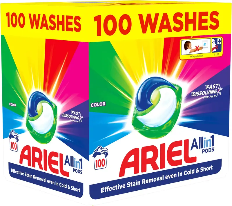 Капсули для прання Ariel Pods All-in-1 Color 100 шт - фото - №1