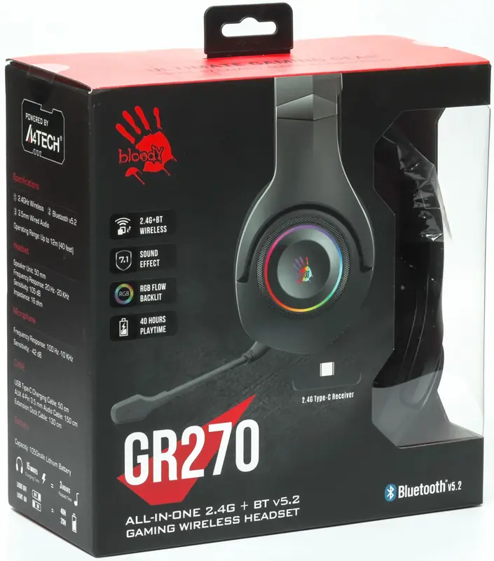 Гарнітура ігрова A4 Tech GR270 Bloody Black - фото - №8