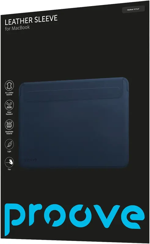 Чохол Proove Leather Sleeve для MacBook 13"/13,3" (blue) - фото - №1