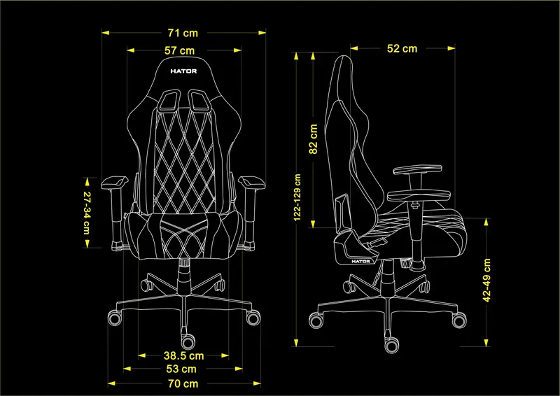 Ігрове крісло HATOR Darkside 2 Fabric (HTC1300) Grey - фото - №12