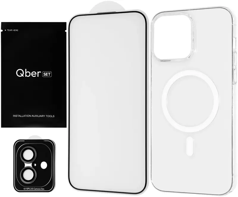 Защитный комплект для iPhone 16 Qber Premium Set MS фото