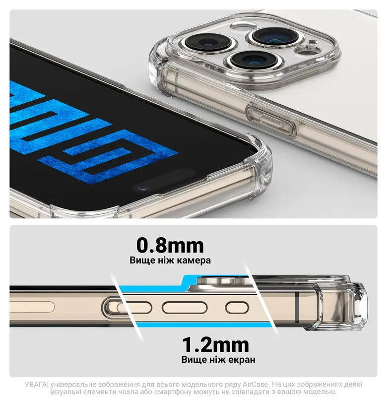 Чехол для Infinix Hot 50i ArmorStandartAir Force/ Smart 9 Camera cover (Clear) фото