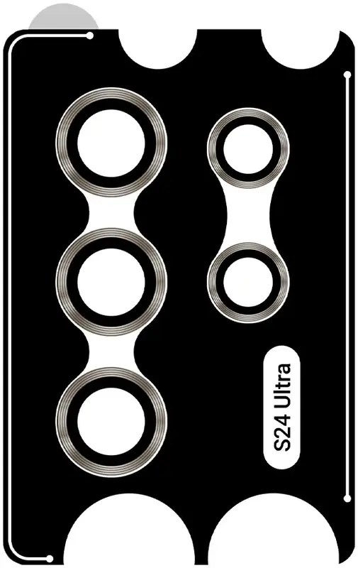 Защитное стекло для камеры Samsung S24 Ultra ArmorStandart Supreme Black Icon (Natural Titanium) - фото - №1