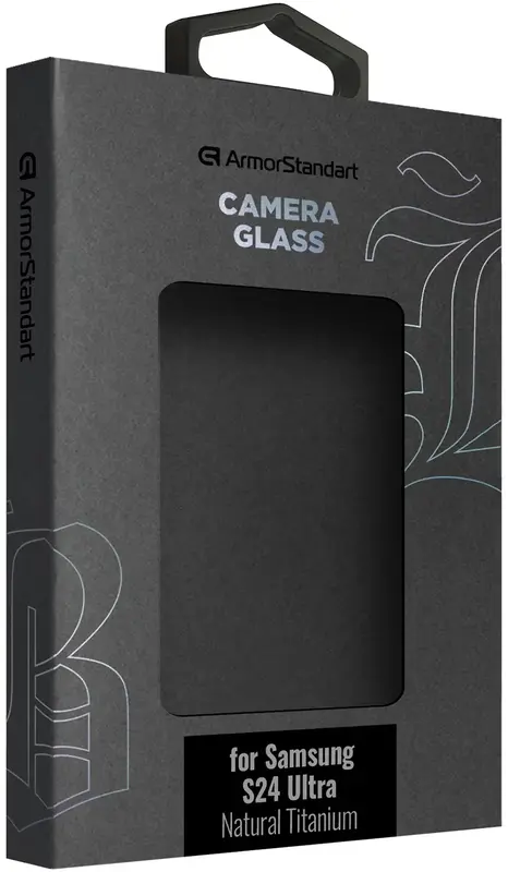 Защитное стекло для камеры Samsung S24 Ultra ArmorStandart Supreme Black Icon (Natural Titanium) - фото - №3