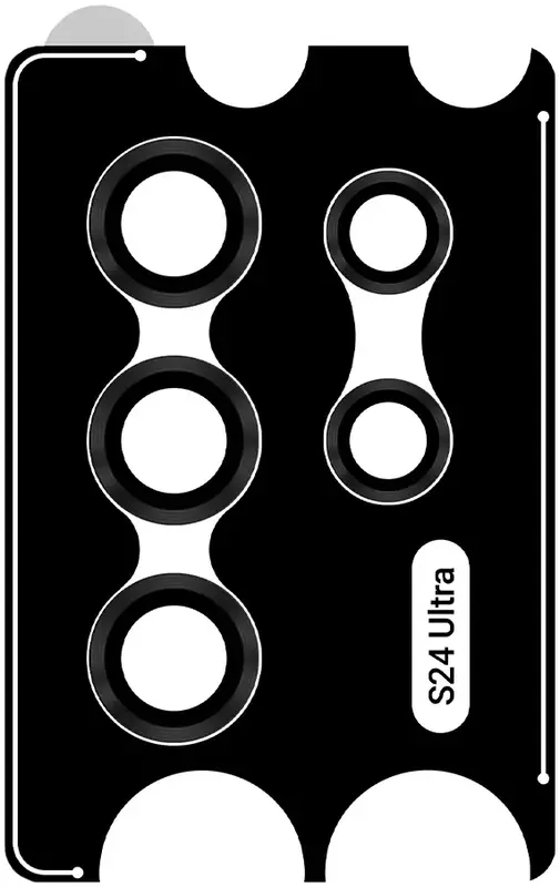 Защитное стекло для камеры Samsung S24 Ultra ArmorStandart Supreme Black Icon (Black Titanium) фото