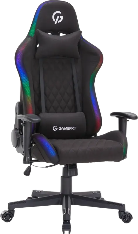 Ігрове крісло GamePro GC700FB RGB Fabric Black фото