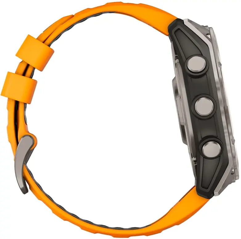 Смарт-годинник GARMIN Fenix 8 - 51 мм, AMOLED Sapphire, титан із силіконовим ремінцем кольору Spark (010-02905-11) - фото - №7