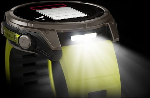 Смарт-часы GARMIN Fenix ​​8 - 51 мм, Solar Sapphire, титан с ярко-желтым/графитовым ремешком (010-02907-21) фото