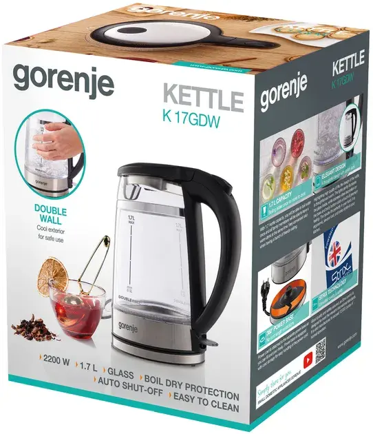 Електрочайник GORENJE K17GDW - фото - №9