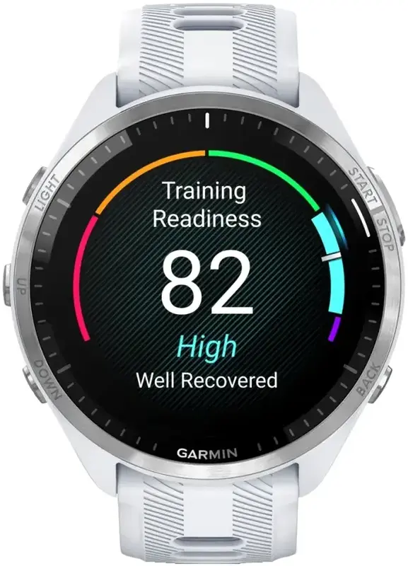 Смарт-годинник GARMIN Forerunner 965 з білим корпусом та біло-сірим силіконовим ремінцем (010-02809-11) - фото - №3