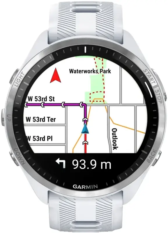 Смарт-годинник GARMIN Forerunner 965 з білим корпусом та біло-сірим силіконовим ремінцем (010-02809-11) - фото - №4