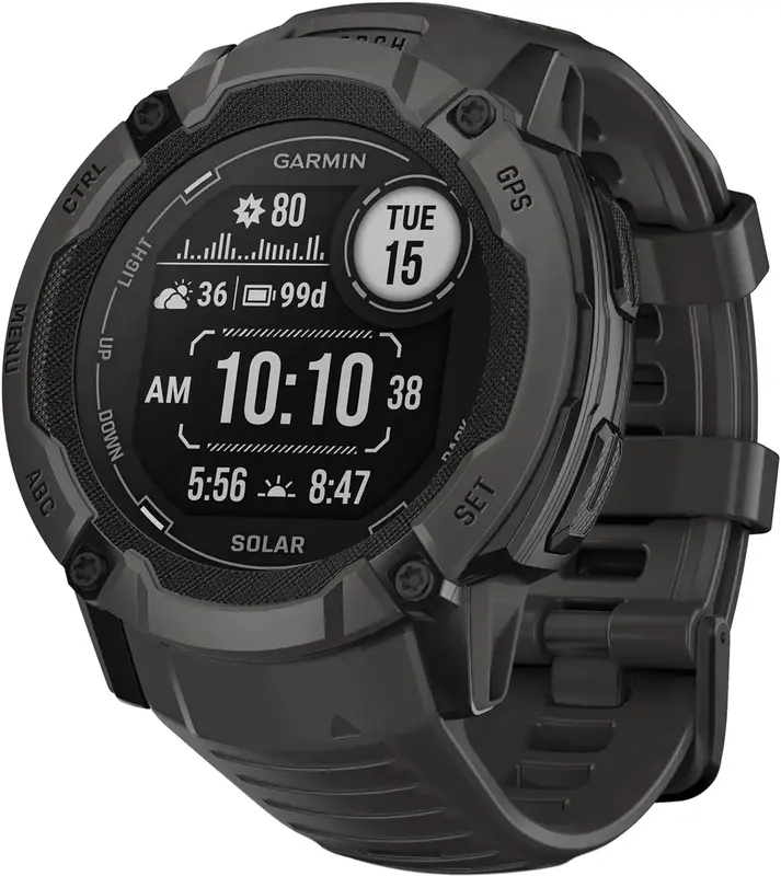 Смарт-годинник GARMIN Instinct 2X Solar графітовий (010-02805-00) фото
