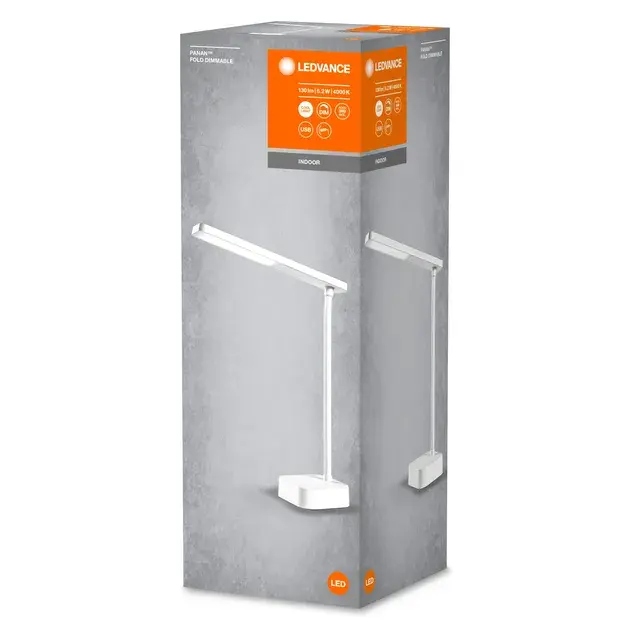 Лампа настольная с аккумулятором LEDVANCE Panan Fold 5.2Вт 4000K 1200мАч USB-A белый - фото - №5