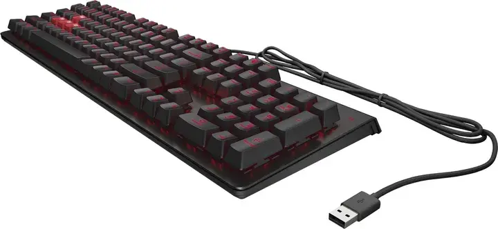 Клавiатура HP OMEN Encoder CHERRY MX (Black) 6YW75AA - фото - №3