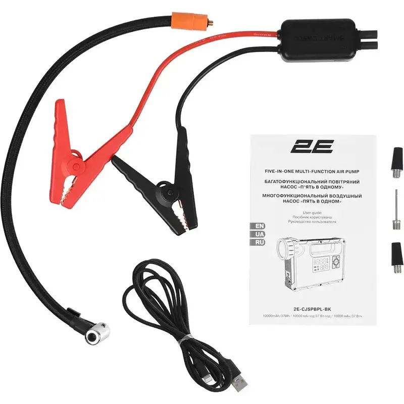 Пуско-зарядний пристрій портативний 2E Pitman, струм 400А/пік 1000А, 10000 мА/37 Втч, павербанк, - фото - №12