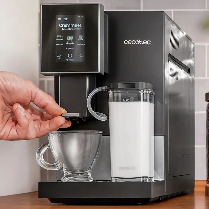 Кавомашина CECOTEC Cremmaet Compactccino Connected Black Silver - фото - №2
