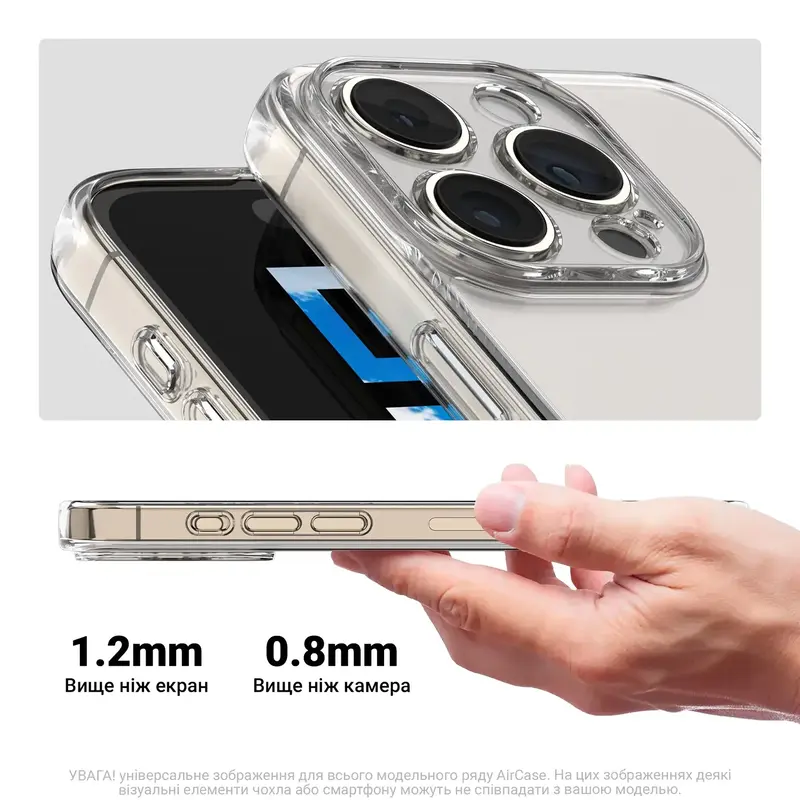 Чохол для OPPO Reno12 Pro ArmorStandart Air Camera cover (Clear) - фото - №4