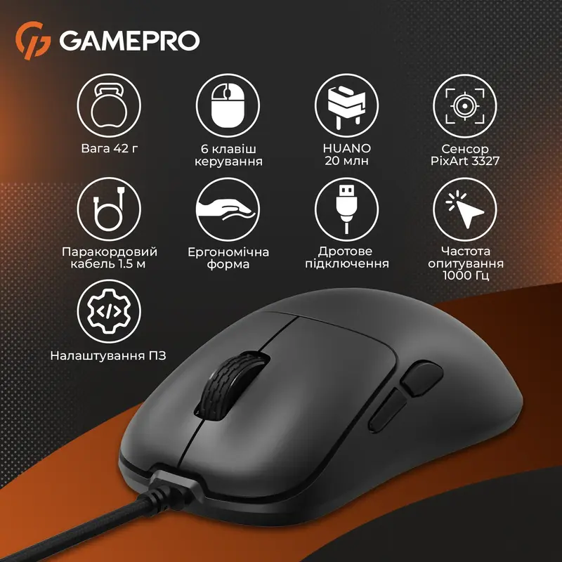 Игровая компьютерная мышь GamePro GM690B Black фото