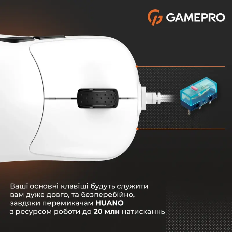Ігрова комп'ютерна миша GamePro GM690W White - фото - №10
