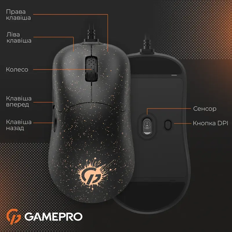 Ігрова комп'ютерна миша GamePro GM690D Black-Orange фото