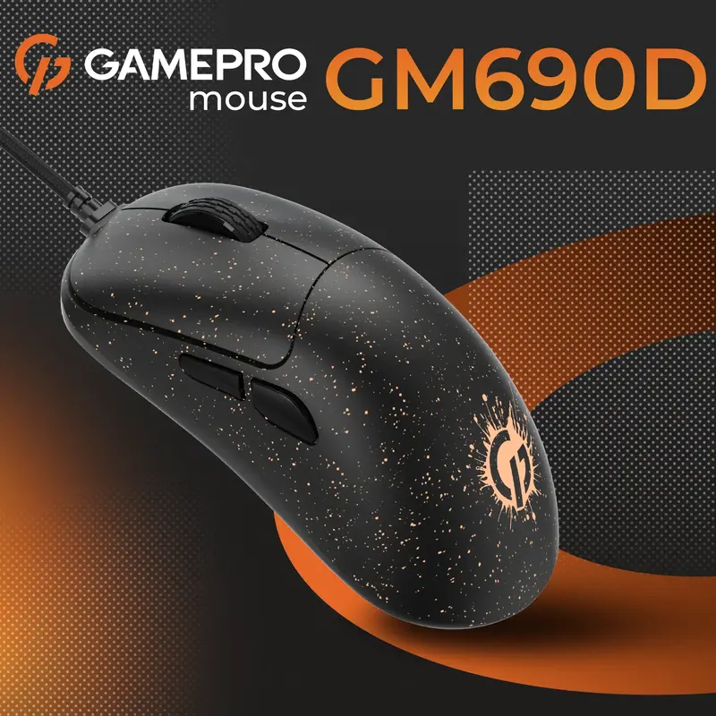 Ігрова комп'ютерна миша GamePro GM690D Black-Orange фото