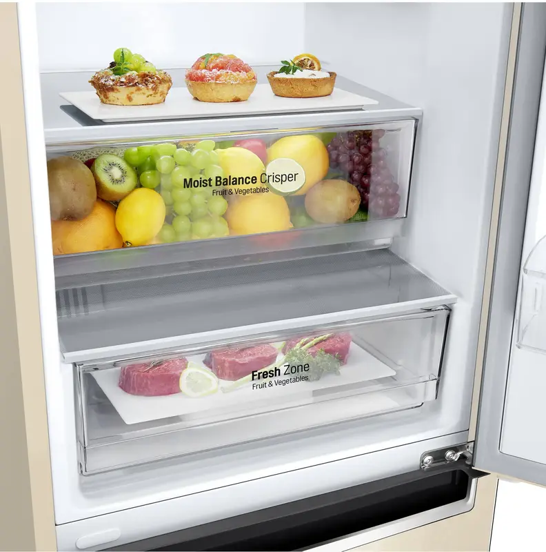 Двокамерний холодильник LG GC-B509MEWM DoorCooling+ - фото - №8