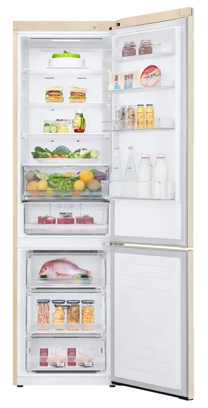 Двокамерний холодильник LG GC-B509MEWM DoorCooling+ - фото - №1