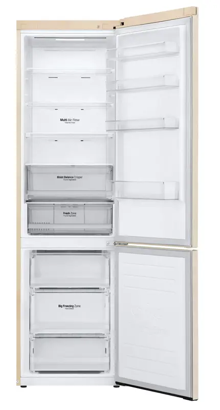 Двокамерний холодильник LG GC-B509MEWM DoorCooling+ - фото - №3
