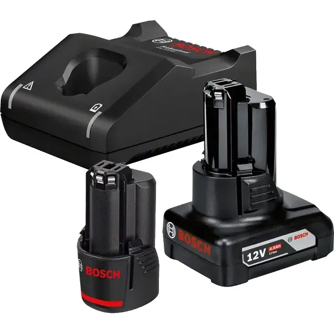 Набор аккумулятора и зарядного устройства Bosch GBA, 1х12V 2Ач, 1х12V 4Ач, ЗУ GAL 12V-40 - фото - №0