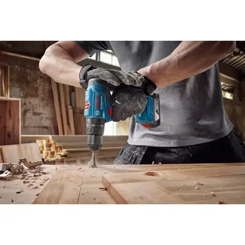 Шуруповерт-дриль ударний акумуляторний Bosch GSB 183-LI 18V 1х2Аг, кейс - фото - №3