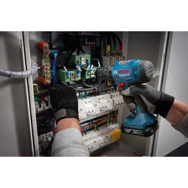 Шуруповерт-дриль ударний акумуляторний Bosch GSB 183-LI 18V 1х2Аг, кейс - фото - №2