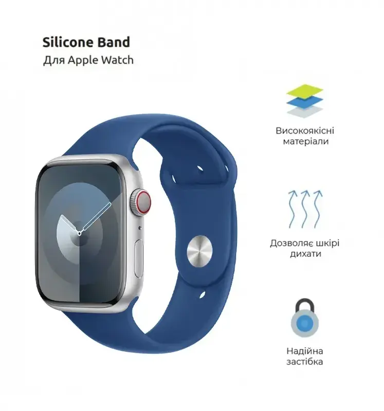 Ремешок для Apple Watch 42/41/40/38 (Series 10) ArmorStandart Sport Band (3 Straps) Снежно-синий фото