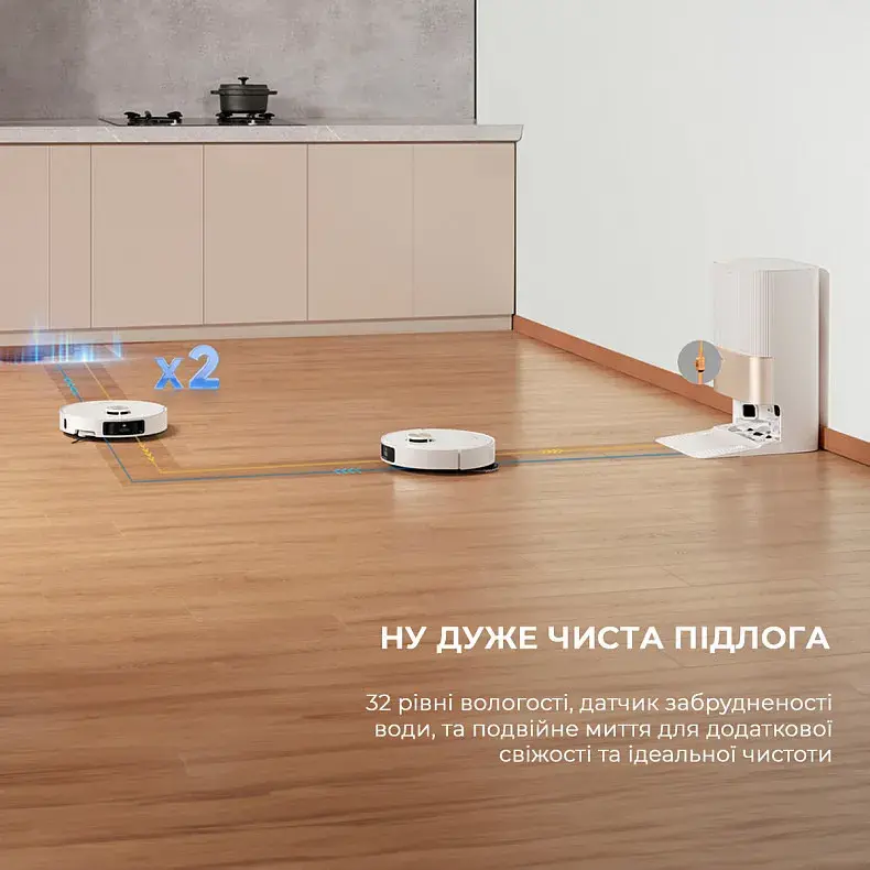 Робот-пылесос моющий Dreame Bot X40 Ultra Complete White фото